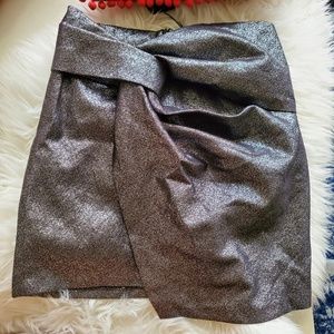 Zara Twisted Shimmer Skirt NWT